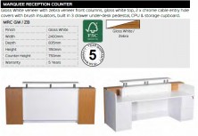 Marquee Reception Counter Range And Specifications